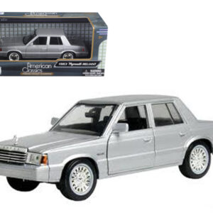 1983 Plymouth Reliant Silver 1/24 Diecast Model Car by Motormax Automotive by Diecast Mania