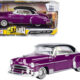 1950 Chevrolet Bel Air Lowrider Purple Metallic with Black Top and White Interior "Get Low" Series 1/24 Diecast Model Car by Motormax 1950 Chevrolet Bel Air Lowrider Purple Metallic with Black Top and White Interior "Get Low" Series 1/24 Diecast Model Car by Motormax