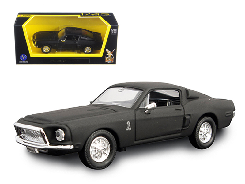 1968 Ford Mustang Shelby GT500 KR Matt Black 1/43 Diecast Model Car by Road Signature Automotive