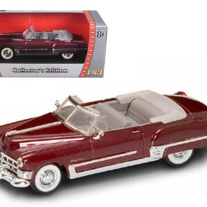 1949 Cadillac Coupe DeVille Convertible Burgundy Metallic 1/43 Diecast Car by Road Signature Automotive by Diecast Mania