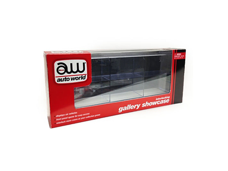 6 Car Interlocking Collectible Display Show Case for 1/64 Scale Model Cars by Auto World Automotive