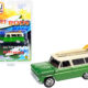 1965 Chevrolet Suburban Green Metallic and Cream with Two Surfboards "Surf Rods" Limited Edition to 3600 pieces Worldwide 1/64 Diecast Model Car by Auto World 1965 Chevrolet Suburban Green Metallic and Cream with Two Surfboards "Surf Rods" Limited Edition to 3600 pieces Worldwide 1/64 Diecast Model Car by Auto World