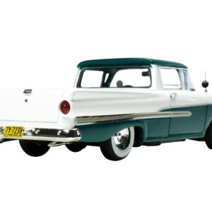1958 Ford Ranchero Gulfstream Blue and White with Blue Interior Limited Edition to 180 pieces Worldwide 1/43 Model Car by Goldvarg Collection by Diecast Mania
