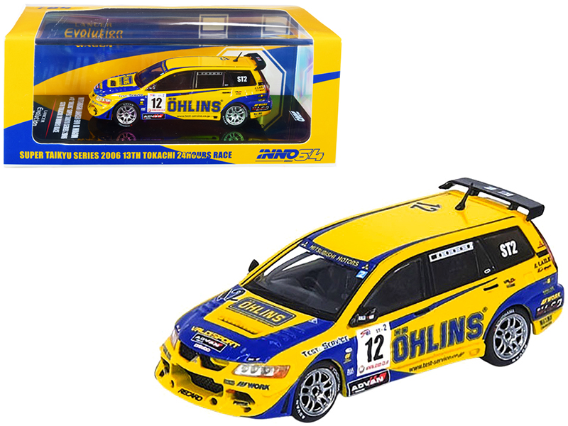 Mitsubishi Lancer Evolution IX Wagon RHD (Right Hand Drive) #12 Super Taikyu Series 13th Tokachi 24H Race (2006) 1/64 Diecast Model Car by Inno Models Automotive