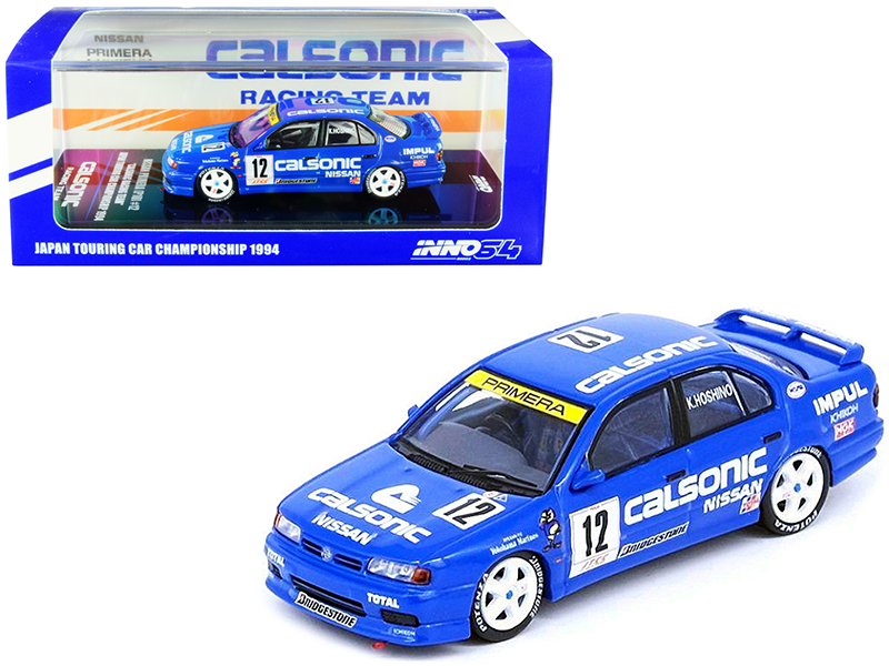 Nissan Primera (P10) RHD (Right Hand Drive) #12 Kazuyoshi Hoshino "Calsonic Racing Team" Japan Touring Car Championship JTCC (1994) 1/64 Diecast Model Car by Inno Models Automotive