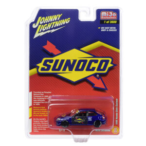 1998 Honda Civic Custom Dark Blue "Sunoco" Limited Edition to 3600 pieces Worldwide 1/64 Diecast Model Car by Johnny Lightning Sports Car Racing Gifts by Diecast Mania
