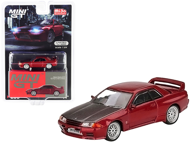 Nissan Skyline GT-R (R32) Nismo RHD (Right Hand Drive) Red Pearl with Carbon Hood and BBS KM Wheels Limited Edition to 3000 pieces Worldwide 1/64 Diecast Model Car by True Scale Miniatures Automotive