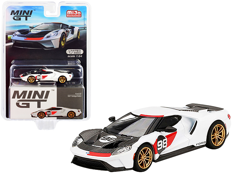 Ford GT #98 Ken Miles Heritage Edition (2021) Limited Edition to 3000 pieces Worldwide 1/64 Diecast Model Car by Mini GT Automotive