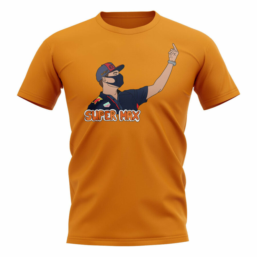 Supermax T-Shirt (Orange) - XSB (3-4 Years) Sports Car Racing Clothing