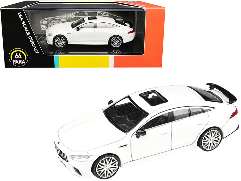 Mercedes-AMG GT 63 S with Sunroof Diamond White 1/64 Diecast Model Car by Paragon Automotive