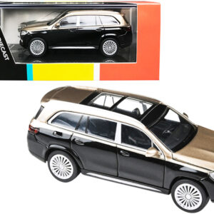 Mercedes-Maybach GLS 600 with Sunroof Kalahari Gold and Obsidian Black Metallic 1/64 Diecast Model Car by Paragon by Diecast Mania