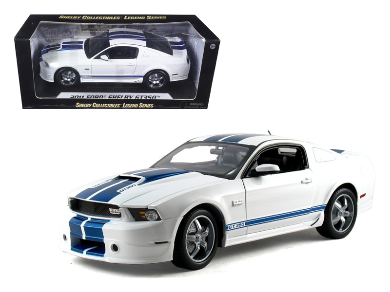 2011 Ford Shelby Mustang GT350 White 1/18 Diecast Model Car by Shelby Collectibles Automotive