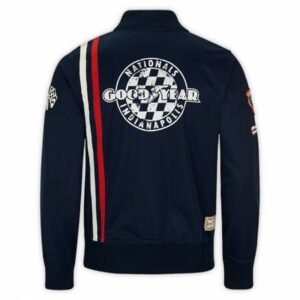 ジャケット・アウター GOODYEAR official jacket made in usa Vintage Goodyear Official #1 in Racing Jacket Mens XL Navy