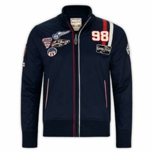 ジャケット・アウター GOODYEAR official jacket made in usa Vintage Goodyear Official #1 in Racing Jacket Mens XL Navy