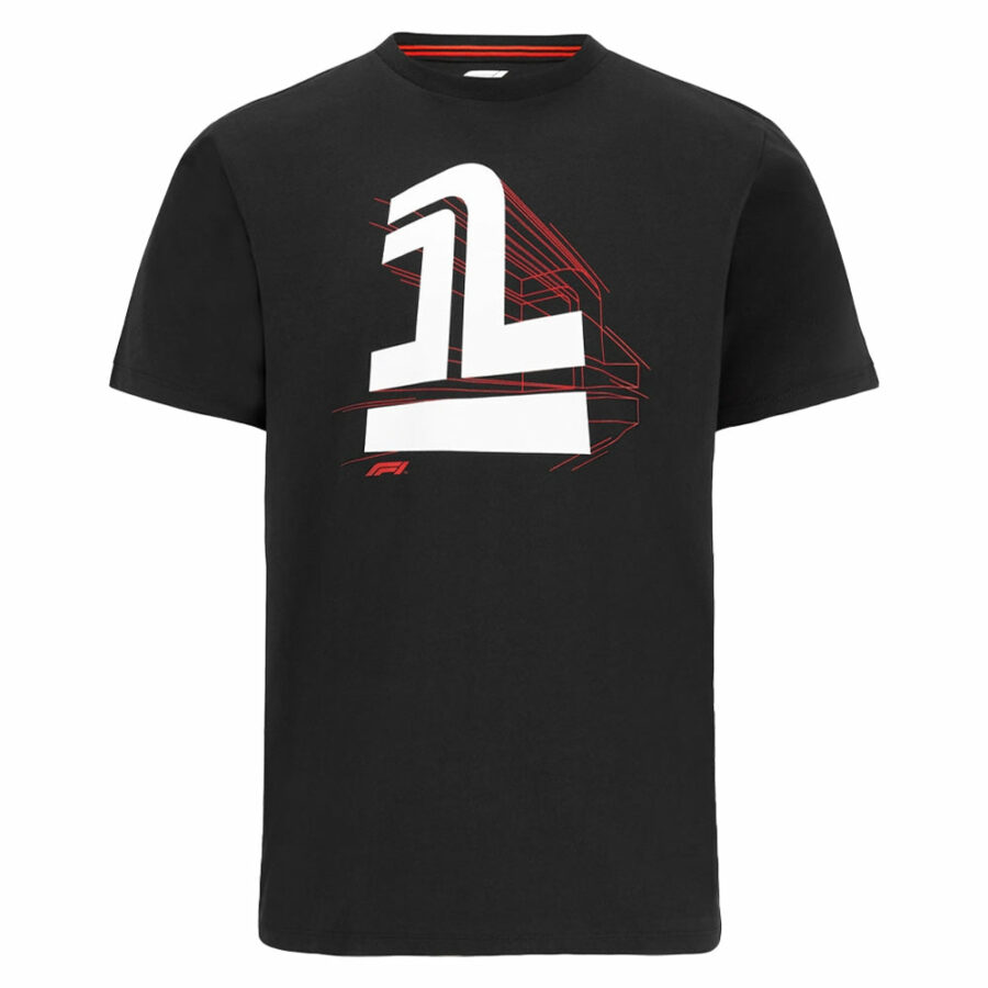 Formula 1 F1 Graphic Tee (Black) - Medium Adults Sports Car Racing Clothing