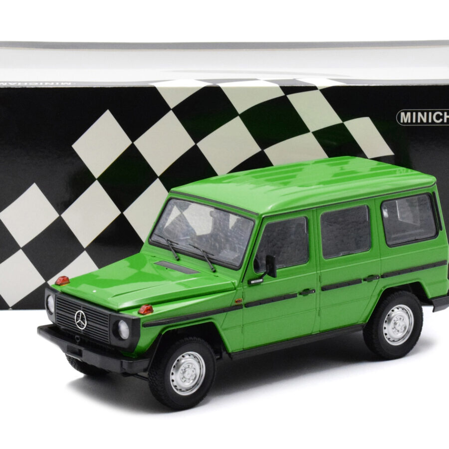1980 Mercedes-Benz G-Model (LWB) Green with Black Stripes Limited Edition to 402 pieces Worldwide 1/18 Diecast Model Car by Minichamps Automotive