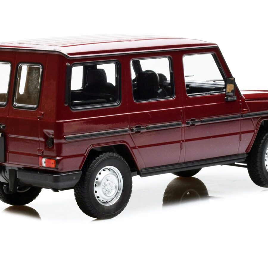 1980 Mercedes-Benz G-Model (LWB) Dark Red with Black Stripes Limited Edition to 402 pieces Worldwide 1/18 Diecast Model Car by Minichamps Automotive