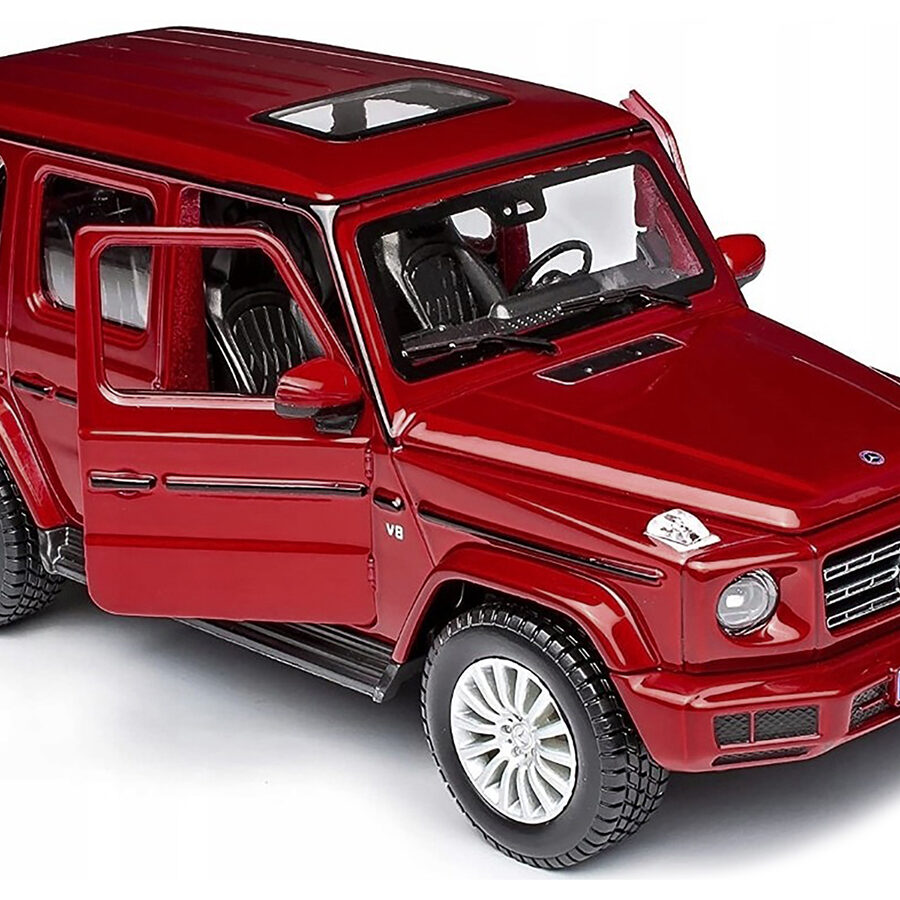 2019 Mercedes Benz G-Class with Sunroof Red Metallic 1/25 Diecast Model Car by Maisto Automotive