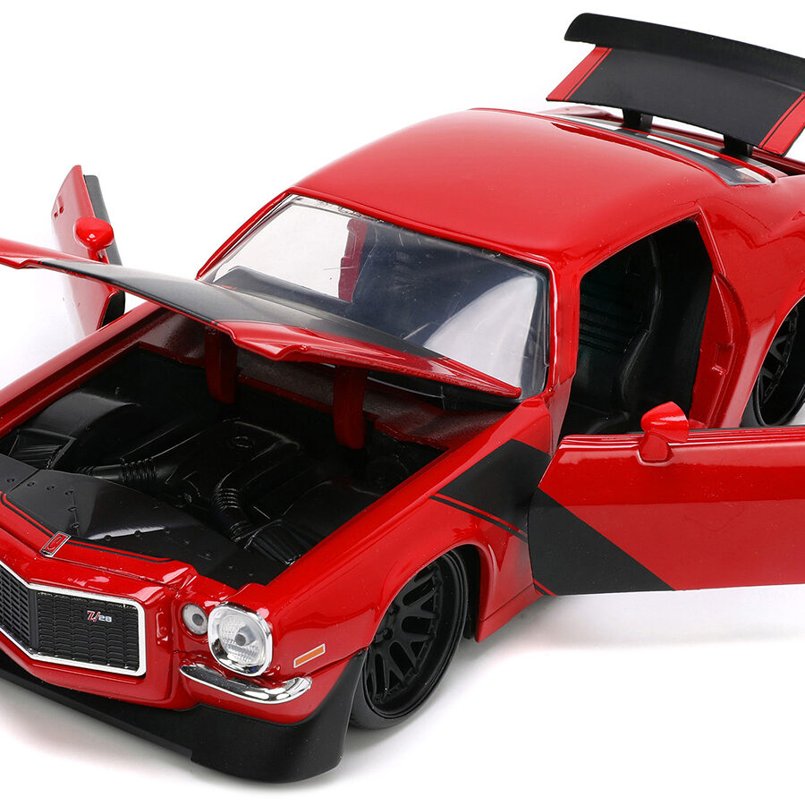 1971 Chevrolet Camaro Z/28 Red with Matt Black Stripes "Bigtime Muscle" Series 1/24 Diecast Model Car by Jada Automotive