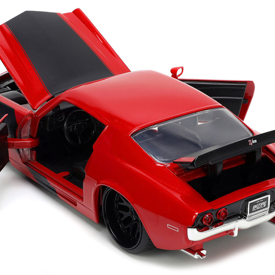 1971 Chevrolet Camaro Z/28 Red with Matt Black Stripes "Bigtime Muscle" Series 1/24 Diecast Model Car by Jada Automotive