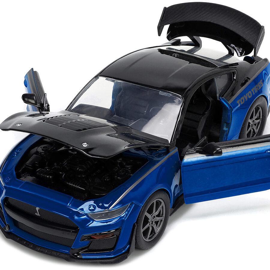 2020 Ford Mustang Shelby GT500 Blue and Black "Toyo Tires" "Bigtime Muscle" Series 1/24 Diecast Model Car by Jada Automotive