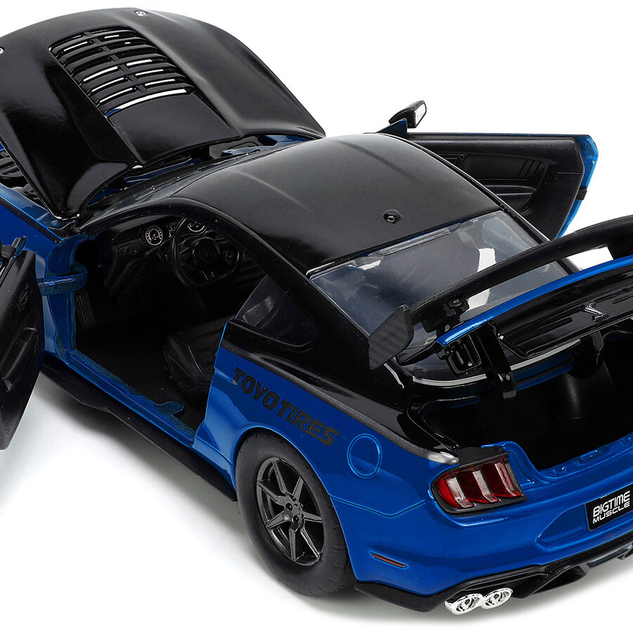 2020 Ford Mustang Shelby GT500 Blue and Black "Toyo Tires" "Bigtime Muscle" Series 1/24 Diecast Model Car by Jada Automotive