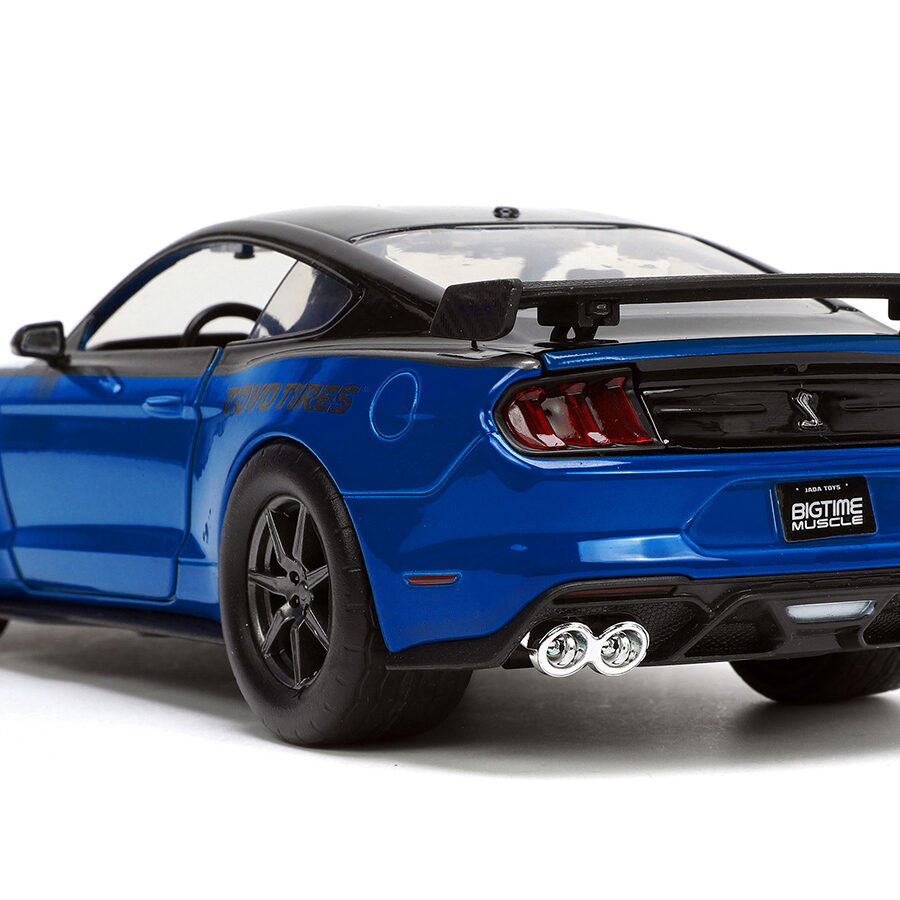 2020 Ford Mustang Shelby GT500 Blue and Black "Toyo Tires" "Bigtime Muscle" Series 1/24 Diecast Model Car by Jada Automotive