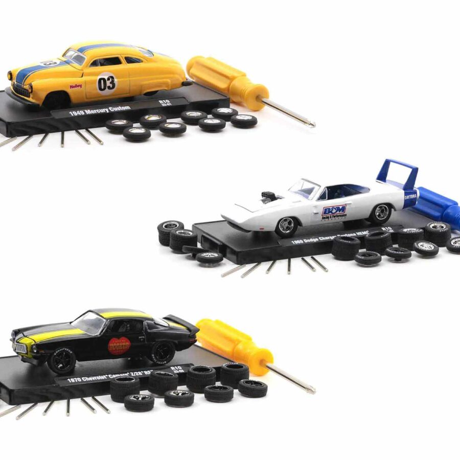 "Auto Wheels" 3 piece Car Set Release 10 Limited Edition to 5000 pieces Worldwide 1/64 Diecast Model Cars by M2 Machines Automotive