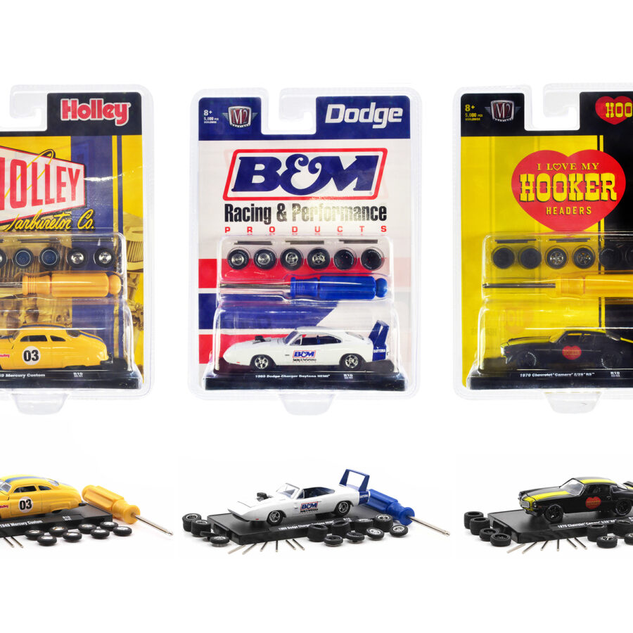 "Auto Wheels" 3 piece Car Set Release 10 Limited Edition to 5000 pieces Worldwide 1/64 Diecast Model Cars by M2 Machines Automotive
