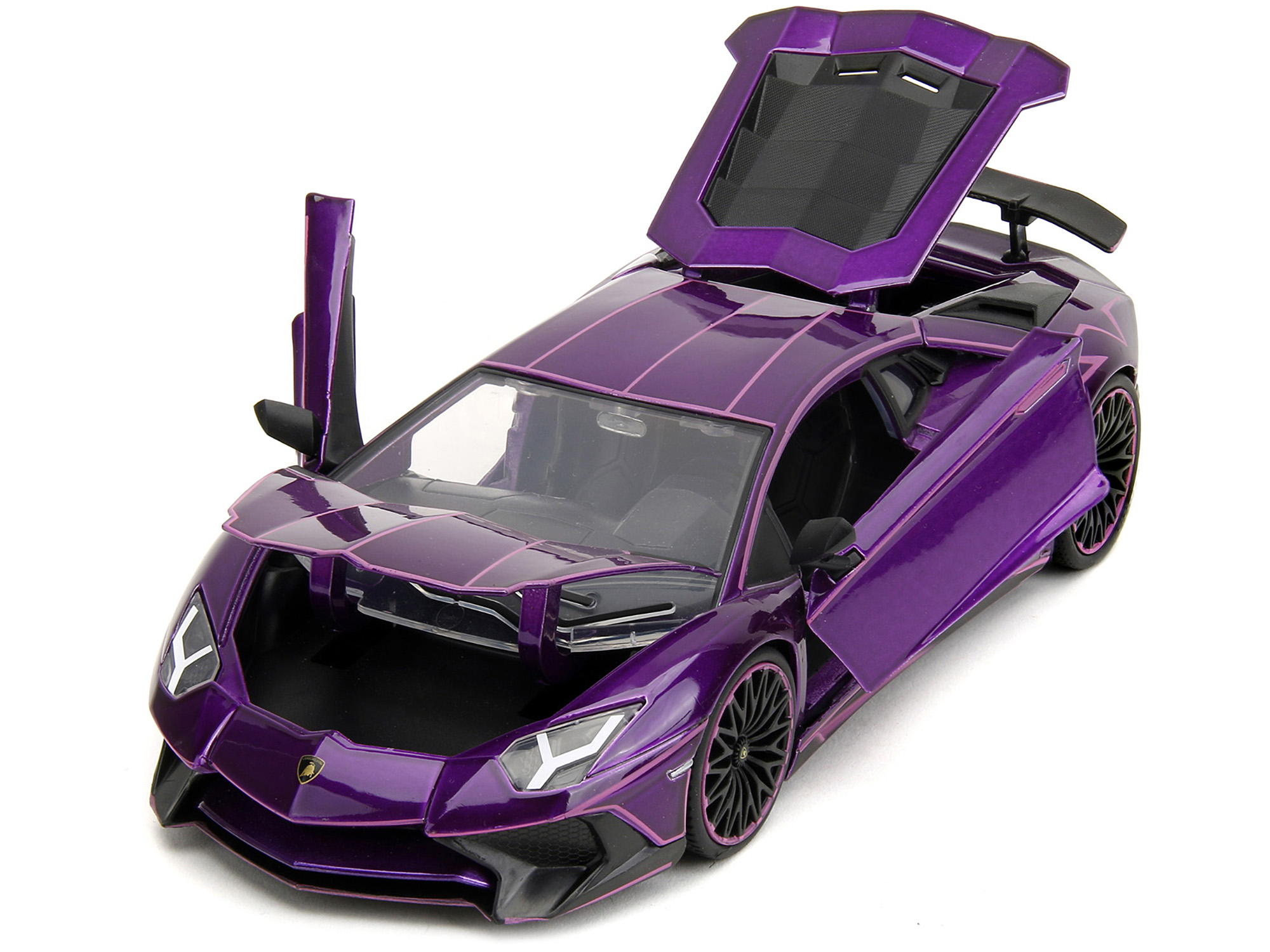 Lamborghini Aventador S ミニカー Jadatoys 1:24 Pink Slips Lamborghini Aventador SV violet