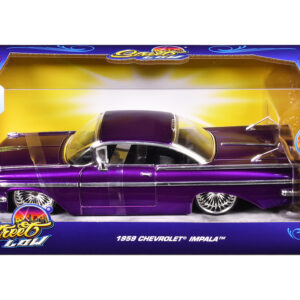 ジェイダトイズ 1/24 1959 シボレー インパラ CANDY PURPLE 1959 Chevrolet Impala Lowrider Candy Purple with DUB Wire