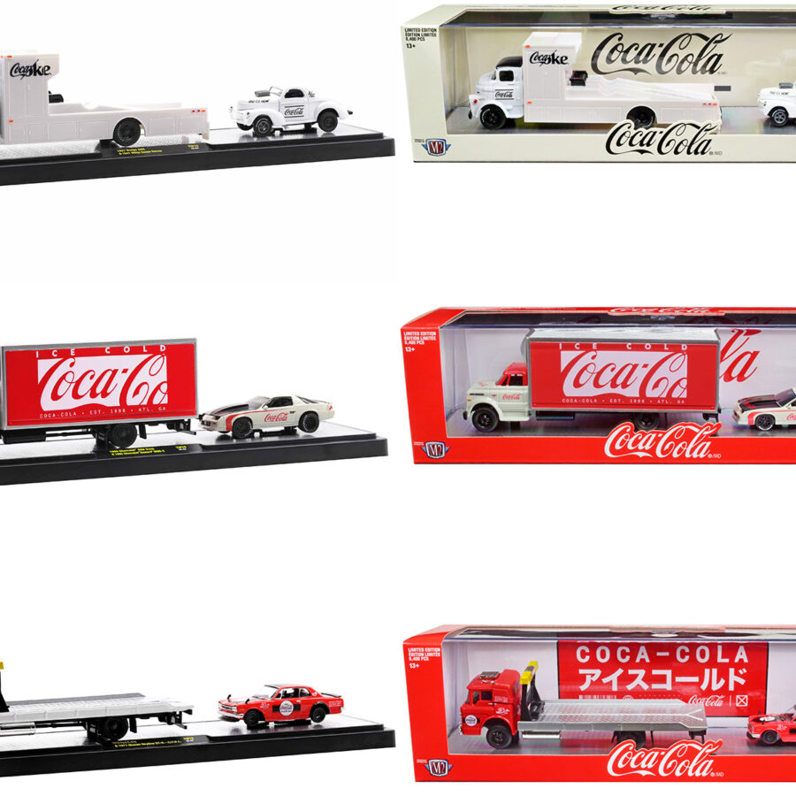 Auto Haulers "Coca-Cola" Set of 3 pieces Release 19 Limited Edition to 8400 pieces Worldwide 1/64 Diecast Models by M2 Machines Automotive