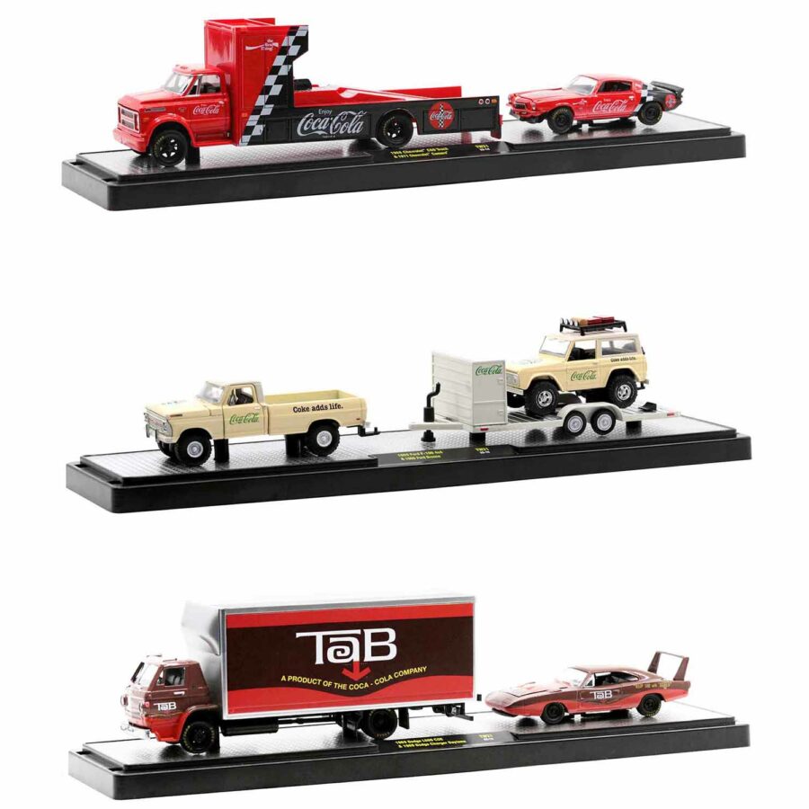 Auto Haulers "Sodas" Set of 3 pieces Release 21 Limited Edition to 8400 pieces Worldwide 1/64 Diecast Models by M2 Machines Automotive