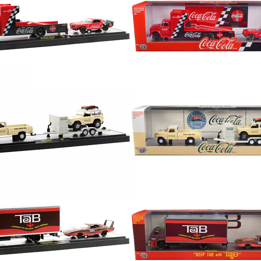 Auto Haulers "Sodas" Set of 3 pieces Release 21 Limited Edition to 8400 pieces Worldwide 1/64 Diecast Models by M2 Machines Automotive