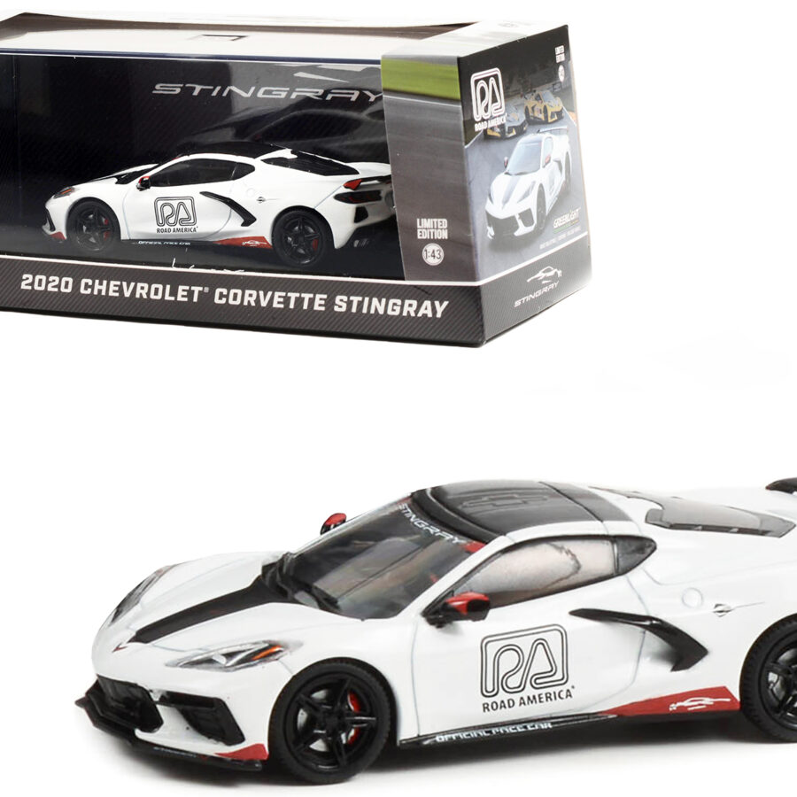 2020 Chevrolet Corvette C8 Stingray "Road America Official Pace Car" 1/43 Diecast Model Car by Greenlight Automotive