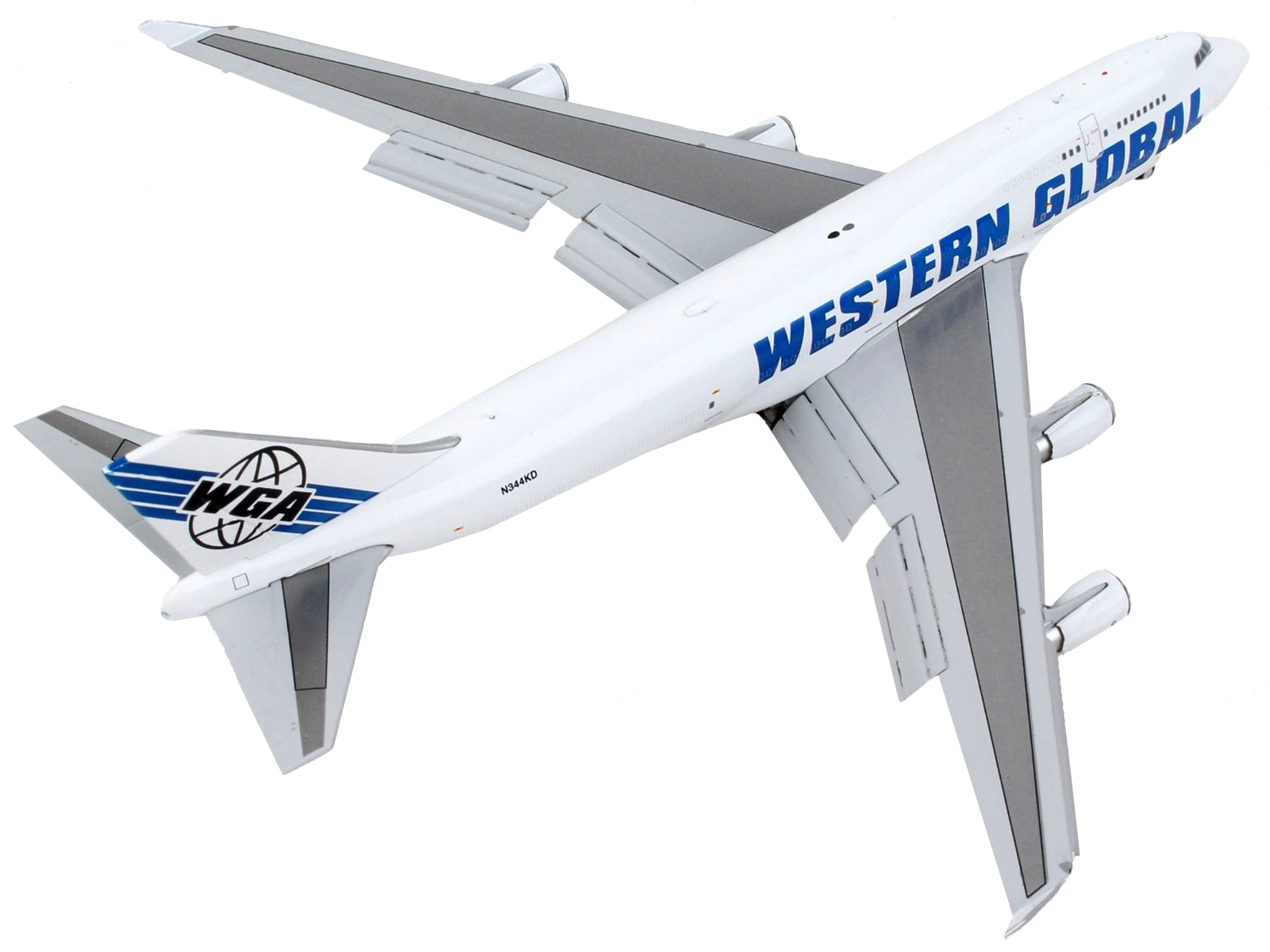 Geminijets 1/400 WESTERN GLOBAL 747−400F Boeing 747-400F Commercial Aircraft Western Global White
