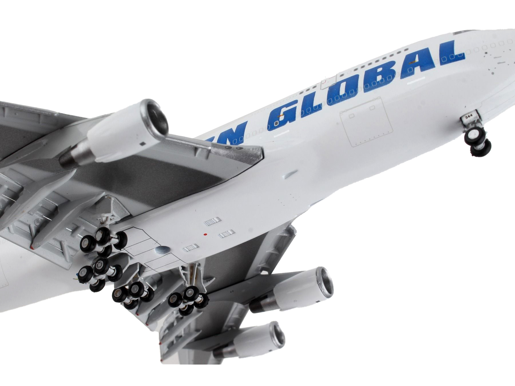 Boeing 747-400F Commercial Aircraft with Flaps Down 
