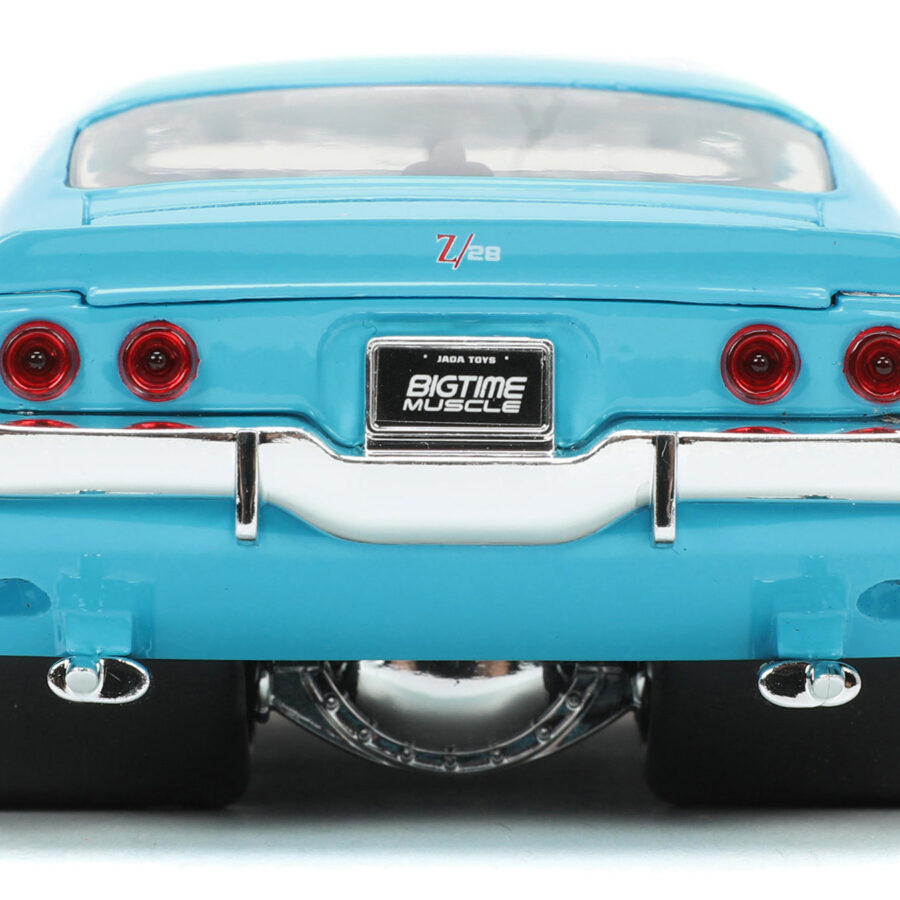 1971 Chevrolet Camaro Z/28 Light Blue with White Stripes "Bigtime Muscle" Series 1/24 Diecast Model Car by Jada Automotive