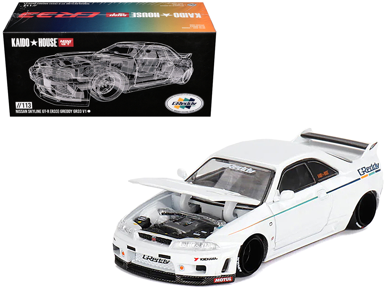 (今だ) 1/18 GReddy GT-R BCNR33 1/18 Ignition Model GReddy Nissan GT-R Skyline (BCNR33) Blue
