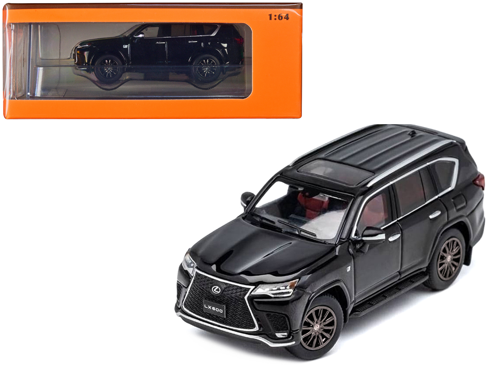 2021 Lexus LX 600 Black 1/64 Diecast Model Car by GCD | GPBox