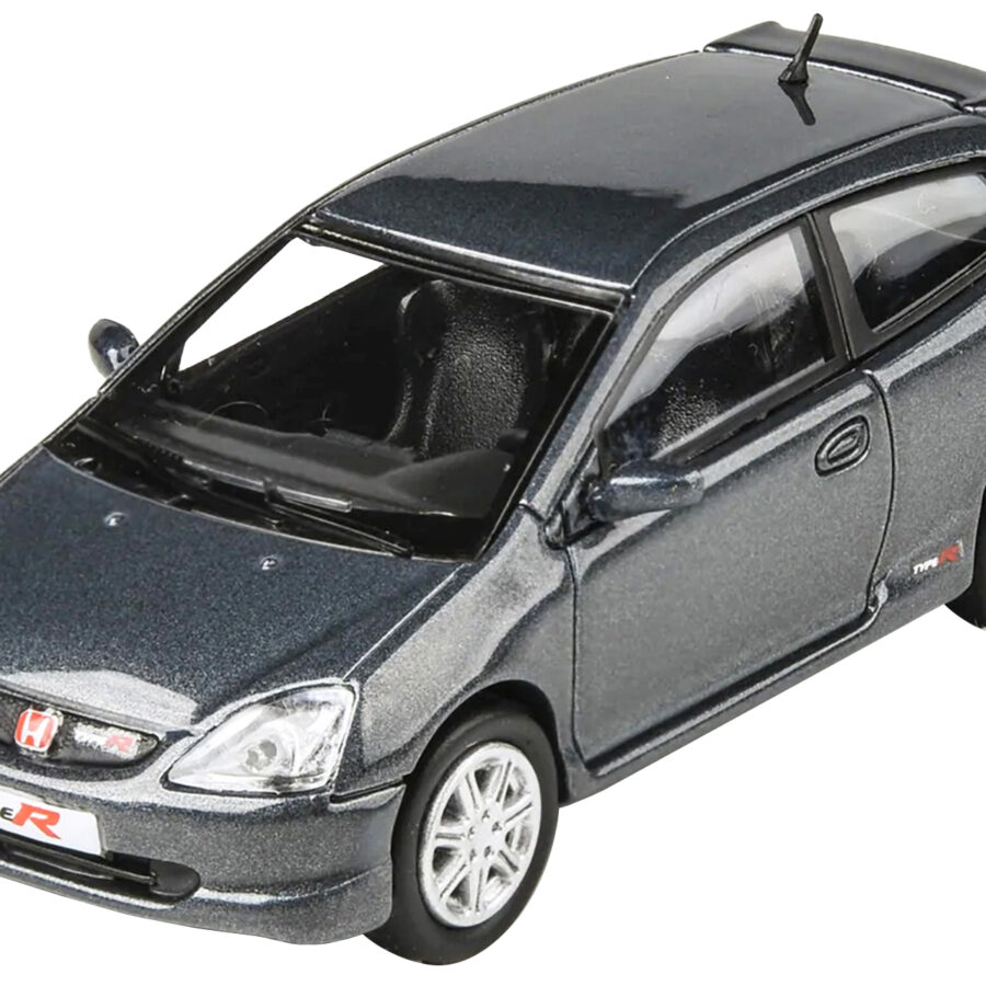 2001 Honda Civic Type R EP3 Cosmic Gray Metallic 1/64 Diecast Model Car by Paragon Models Automotive