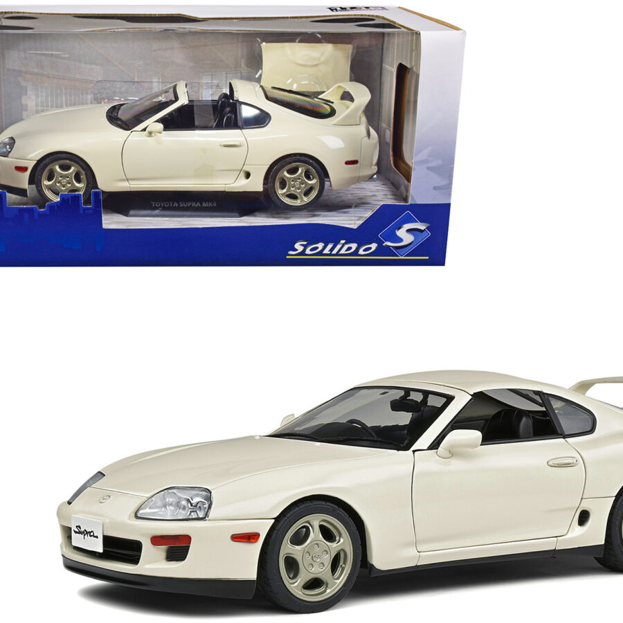1993 Toyota Supra MK4 Convertible RHD (Right Hand Drive) White 1/18 Diecast Model Car by Solido Automotive