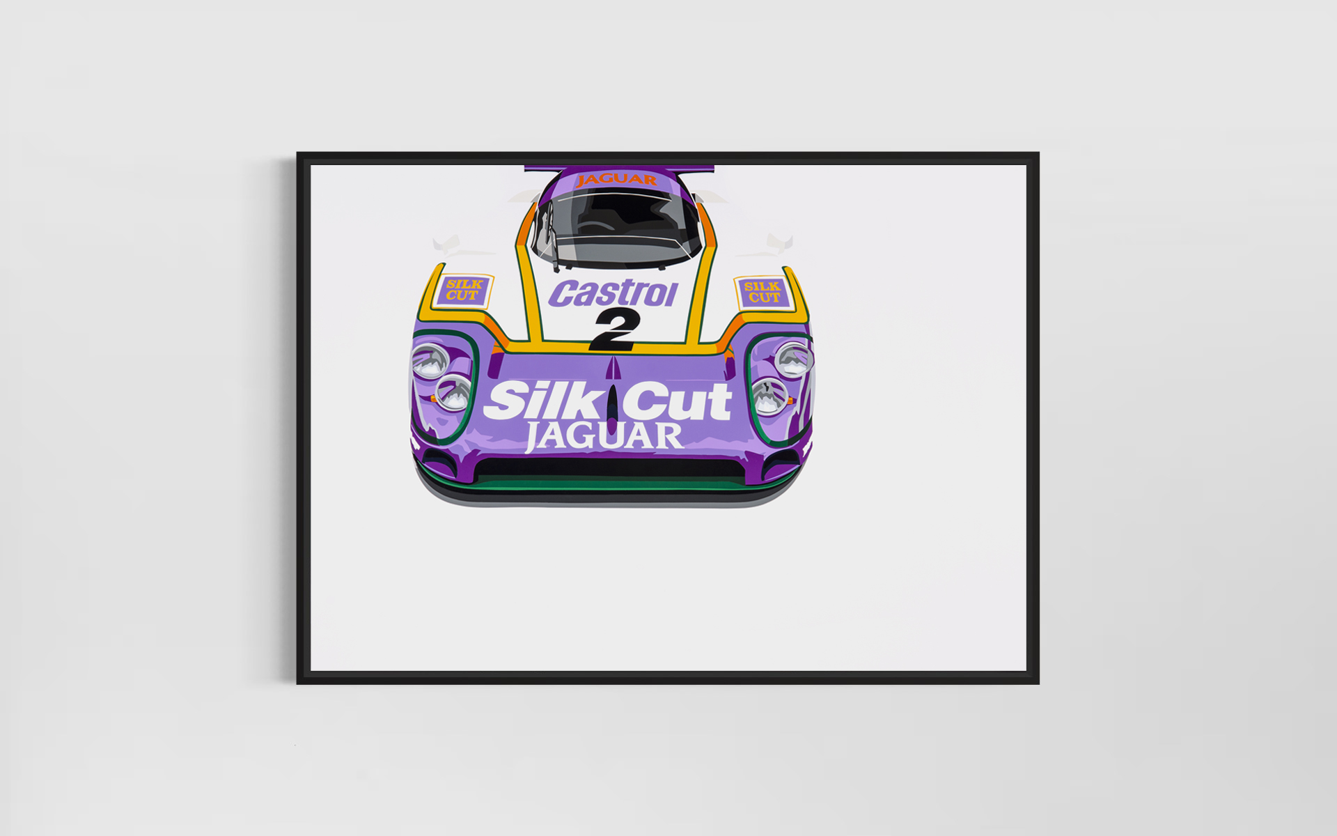 silk cut Jaguar風、自作、シャーシ付きます 自動車