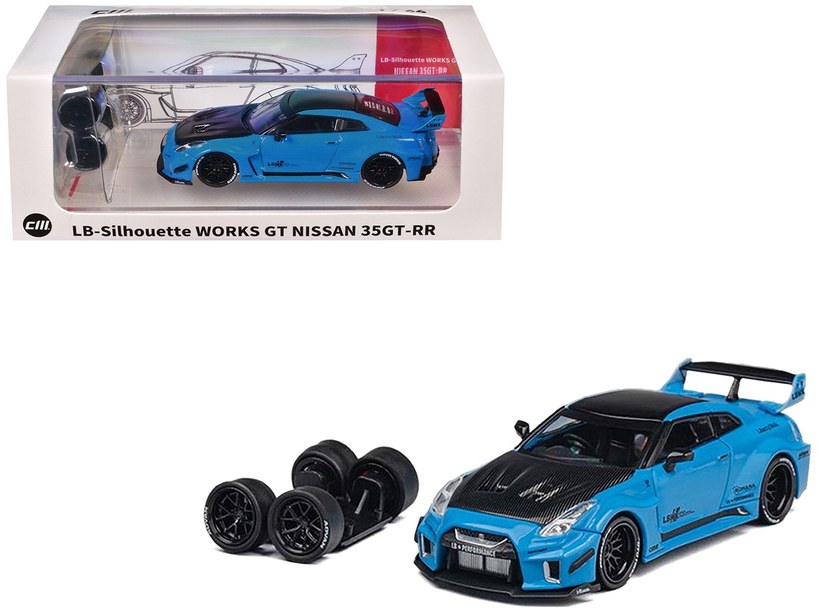 TIME MICRO 1:64 LB-SILHOUETTE WORKS GT NISSAN 35GT-RR 👉🏻UNBOXING VIDEO  LINK IN MY PROFILE👈🏻 . . . . . #timemicro #lbwk #libertywalk #lbworks  #lbperformance #lbsilhouetteworks #nissangtr #gtr #r35 #diorama  #diecastcars #diecast #diecastphotography #