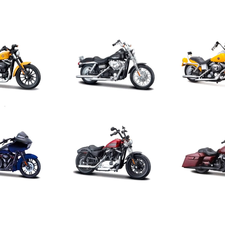 Harley-Davidson Motorcycles 6 piece Set Series 39 1/18 Diecast Models by Maisto Automotive