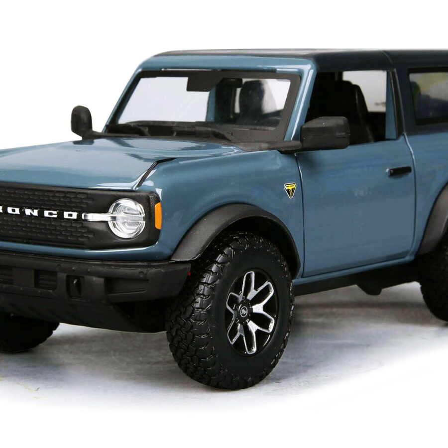 2021 Ford Bronco Badlands Blue with Black Top "Special Edition" 1/24 Diecast Model Car by Maisto Automotive