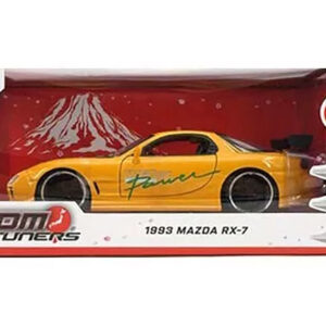 JDM Tuners 1993 Mazda RX-7 FD HKS Yellow Orange 1:24 Scale