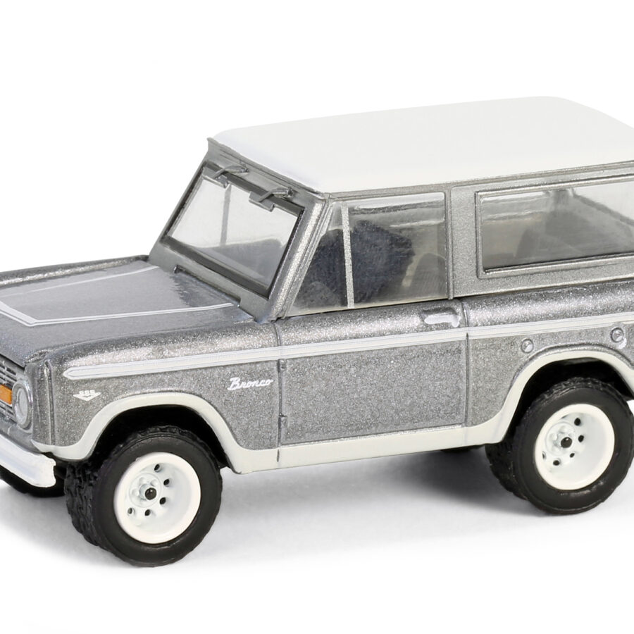 1967 Ford Bronco Silver Metallic with White Top "Counting Cars" (2012-Current) TV Series "Hollywood Series" Release 42 1/64 Diecast Model Car by Greenlight Automotive
