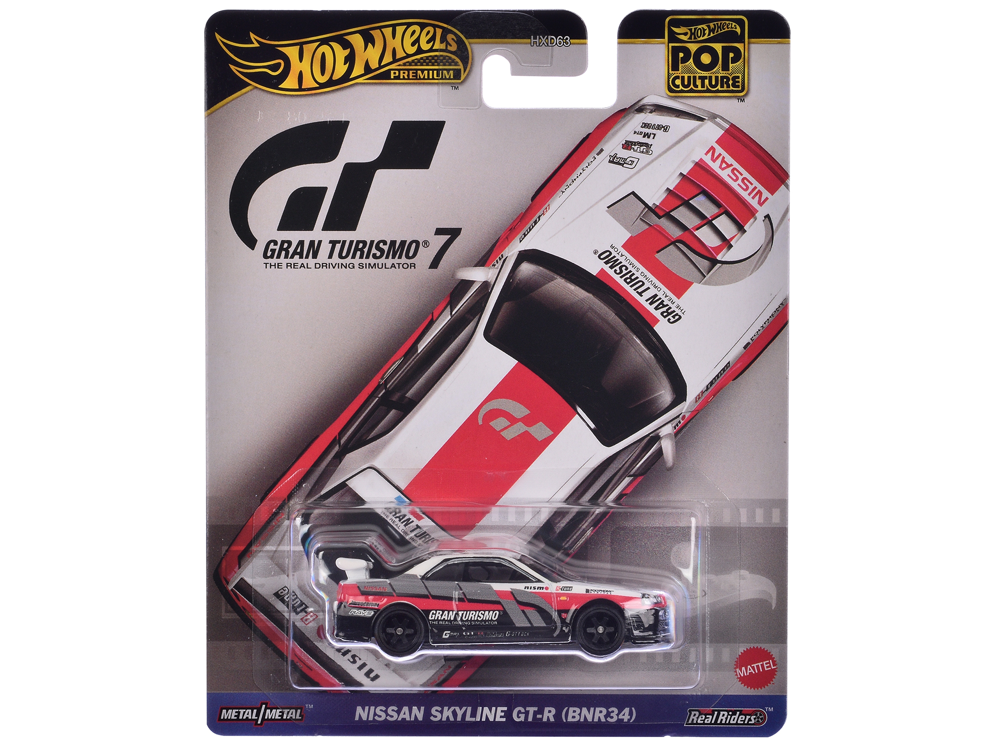 Nissan GT R Nismo GT3 23 White Gran Turismo 7 Video Game Diecast Model Car by Hot Wheels GPBox