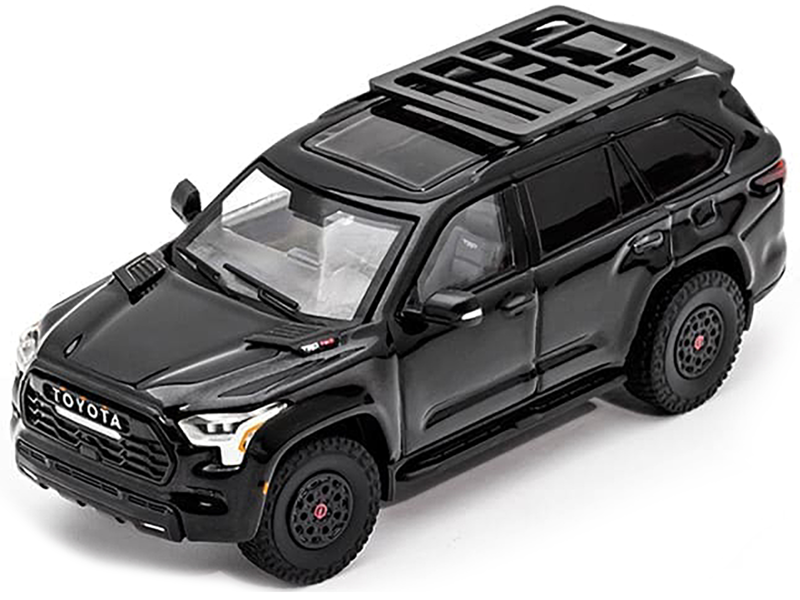 Toyota Sequoia TRD Pro Black with Roofrack 1/64 Diecast